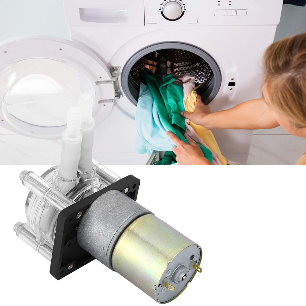 Bomba Peristáltica Bomba Dosificadora Autocebante de Acero Inoxidable para Suministro de Detergente Cabeza Transparente de PC de 12 V/24 V (12V)