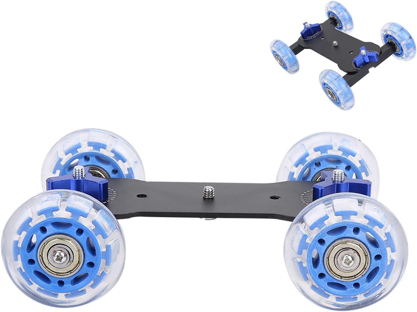 Mini Desktop 10KG Load Rail Roller Track Slider Dolly Skater Car for DSLR Camera Camcorder Made of Premium Aluminium Alloy with Silicone Wheels Portable and Versatile for