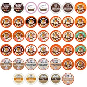 Crazy Cups Cappuccino &amp; Hot Chocolate Variety Pack, Including Flavored Hot Chocolate &amp; Cappuccino Coffee for Keurig K Cup Machines, Coffee Gift Set, Hot Chocolate Gift Set, 40 Count(Pack of 1)