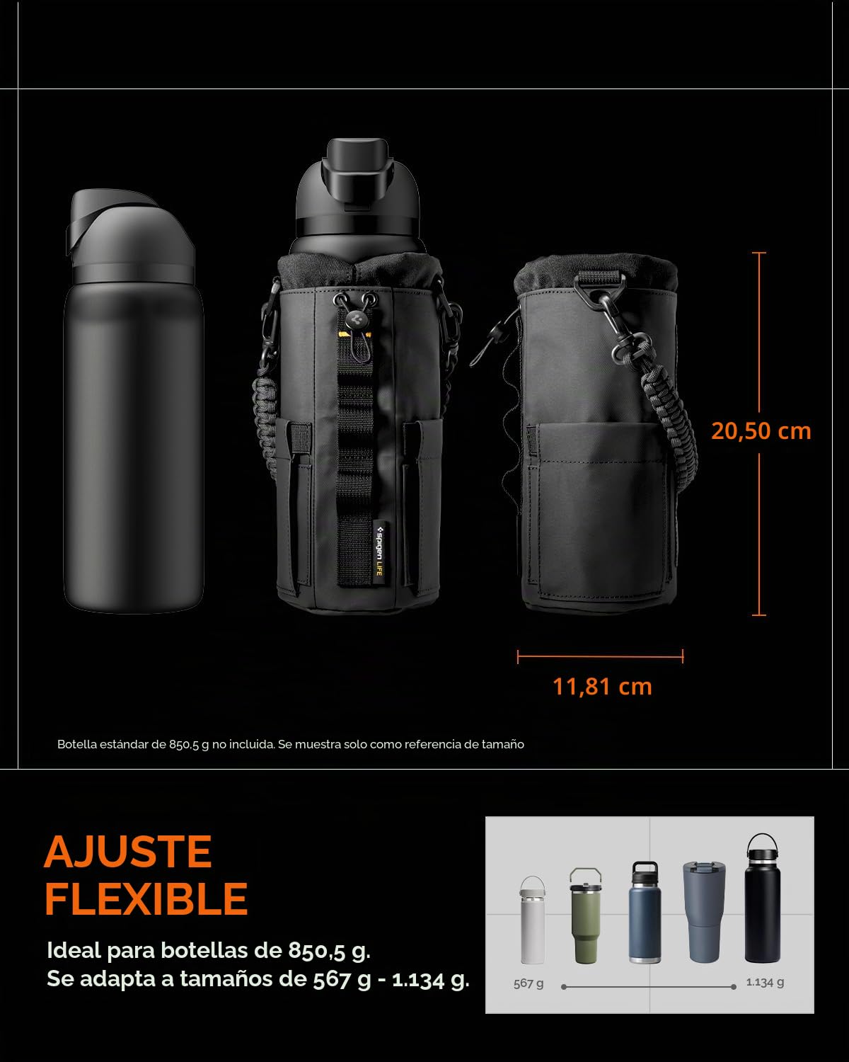 Spigen Termo Pack - Bolsa Magnética para Termo & Mosquetón Magnético con Llavero