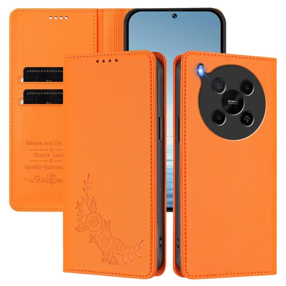 Housse ZTE Blade A35E Orange à Fleurs : Idéal pour vos Sorties - 8