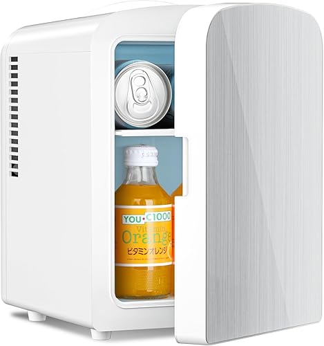 Miniatura 13 de Antarctic Star Refrigerador compacto de maquillaje con espejo LED, mini refrigerador de 4L, cuidado de la piel, para dormitorio, automóvil, oficina