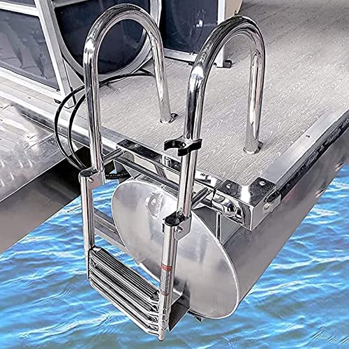 Escalera de barco de acero inoxidable 4 peldaños miniatura 1