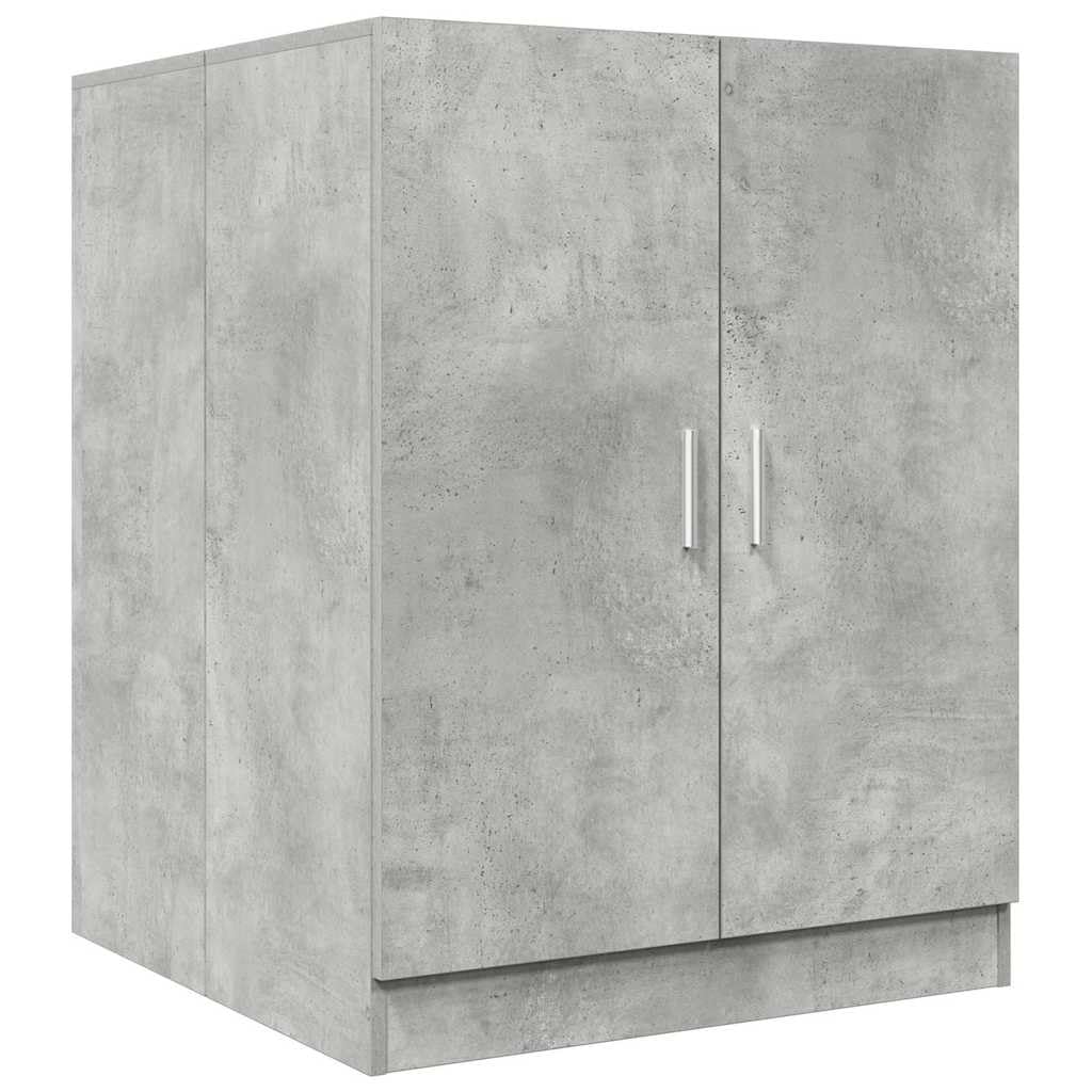 vidaXL Washing Machine Cabinet, Bathroom Cabinet with Shelf, Washing Machine Cupboard for Laundry Room, Laundry Cabinet, Concrete Grey