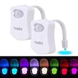 Toilet Light, Motion Sensor Night Light, Led Lights Inside Toilet Motion Sensor, Bathroom Night Light 8 Colors Motion Activated, Led Lights for Kids Bathroom Decor