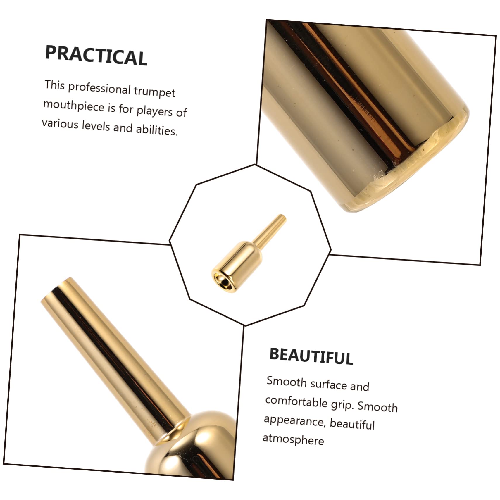 BESPORTBLE Becco per Tromba Professionale in Doratura Suono Elegante e Brillantezza Duratura, Accessorio per Principianti e Professionisti