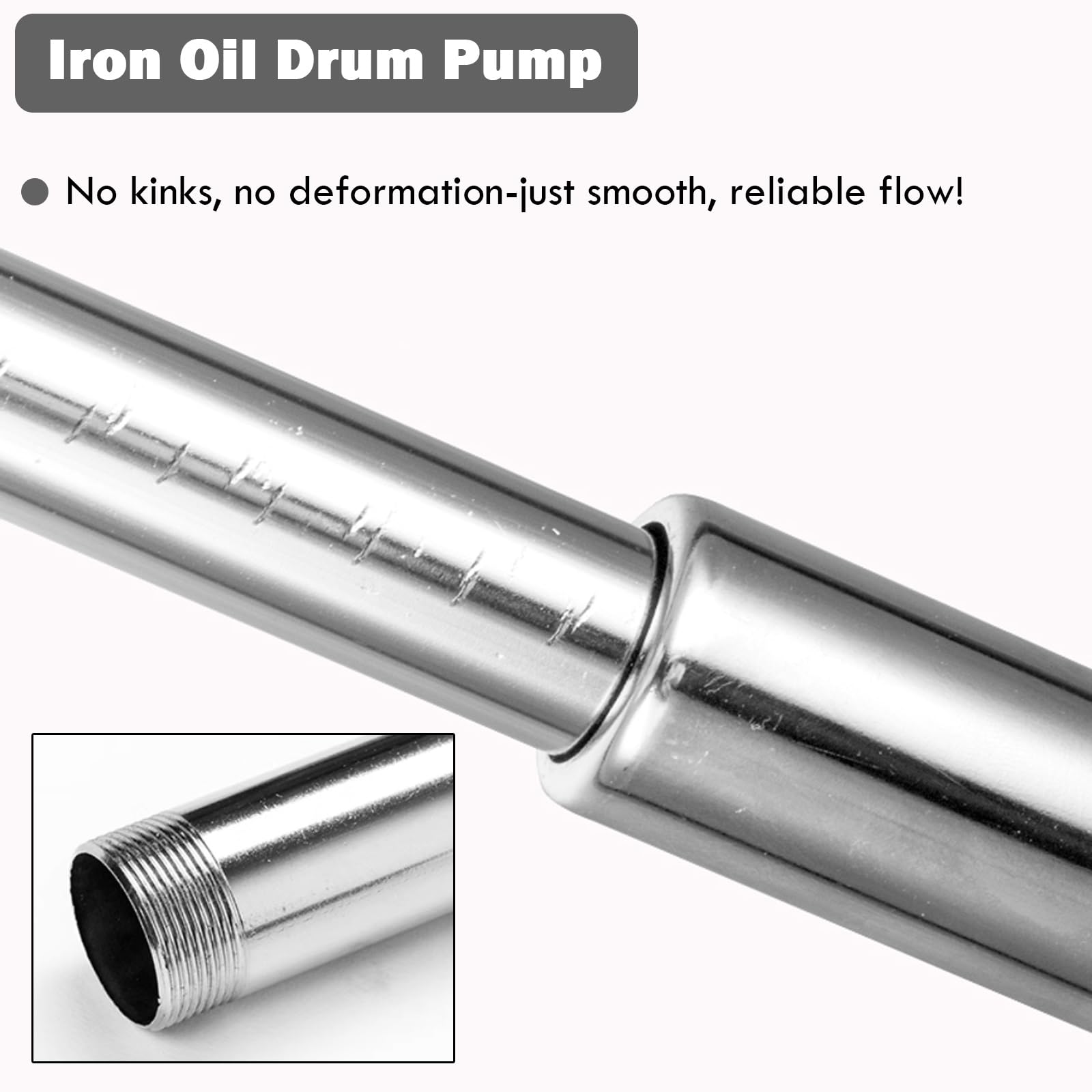 AMUFJJ Pompa Manuale travaso liquidi Pompa Manuale per Fusti con Asta Estensibile, Pompa Manuale per Olio per Impieghi Gravosi per Fusti E Barili da 25L A 200L, Ideale per Il Trasferimento di Olio