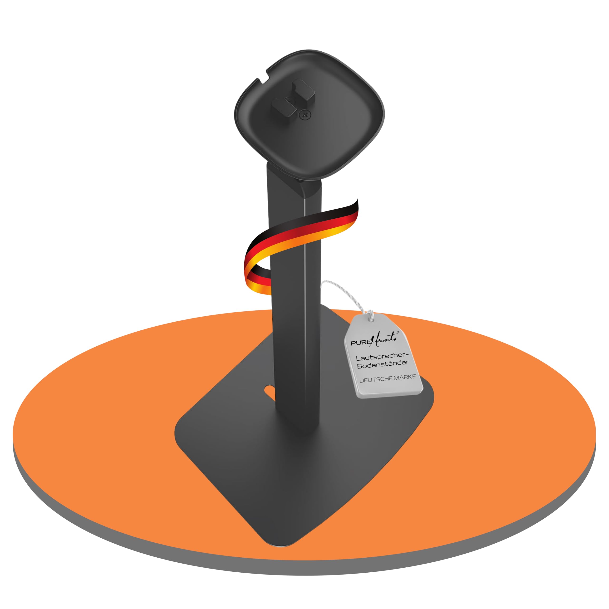PureMounts, Speaker Bracket Height Adjustable Stand for Sonos One, One SL & Play:1 Black