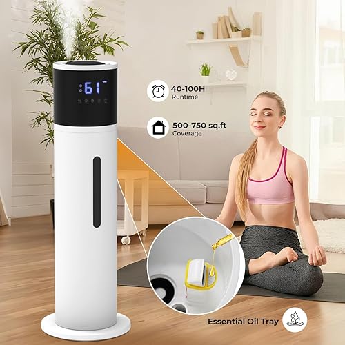 Miniatura 6 de VENTISOL Humidificadores grandes para dormitorio, humidificador silencioso de niebla fría de 13L3.4 galones para el hogar, habitación grande,