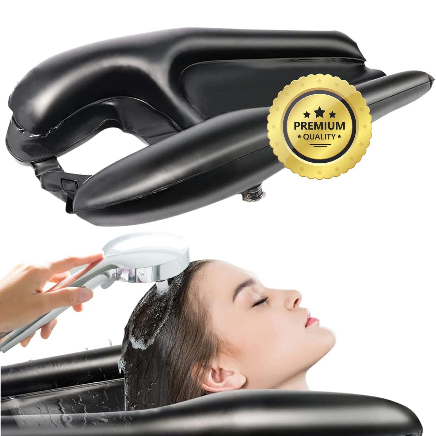 OrtoPrime Lavacabezas Portátil para Casa Hinchable - Lavacabezas Hinchable - Lavabo inflable para el Cabello - Lavacabezas para Cama Adultos y Niños - Lavacabezas PELUQUERÍA + HOGAR