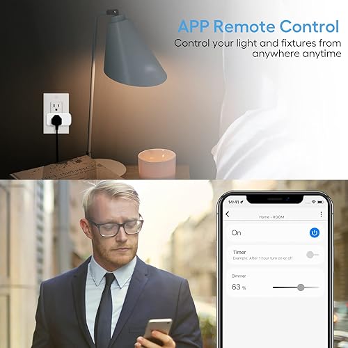 Miniatura 4 de Z-Wave - Enchufe de atenuación inteligente serie 700 funciona con Alexa enchufe inteligente regulable que necesita un concentrador Z-Wave necesario