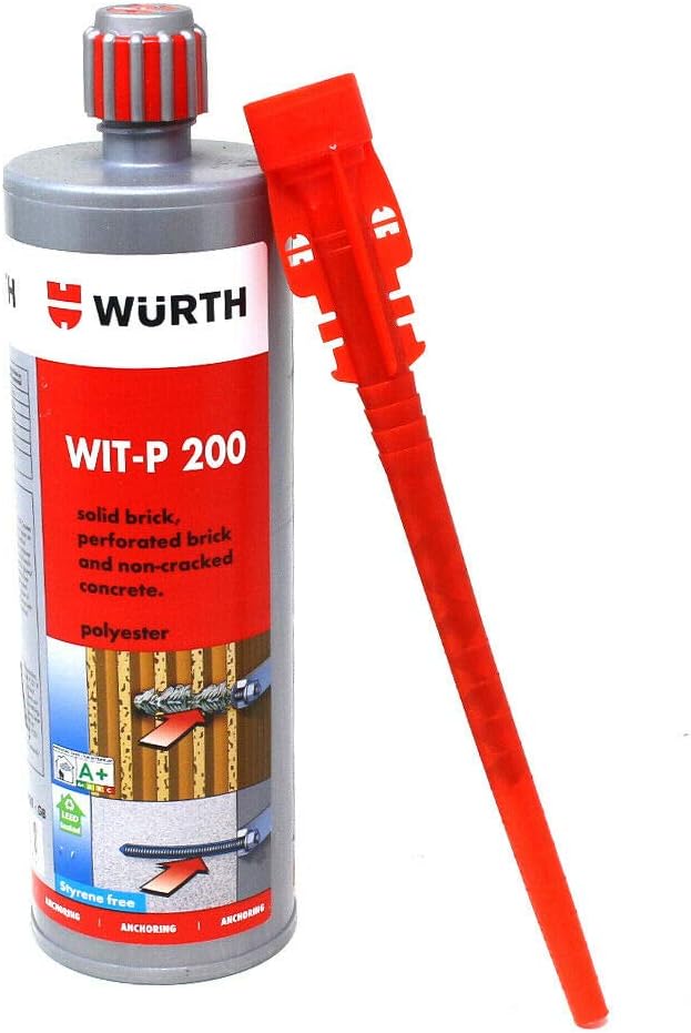 1, 420ml Tube of Wurth WITP 200 Compound Mortar Chemical Anchor
