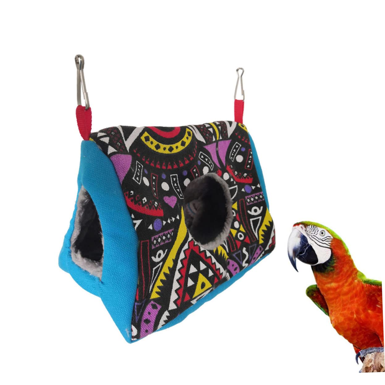 Yardwe 2 Piezas Nido de Loros Hamaca para hámster Hamaca de Juguete para pájaro hamacas Colgantes Nido de Loro de Peluche Nido de pájaros de Interior Nido de algodón el Nido del pájaro