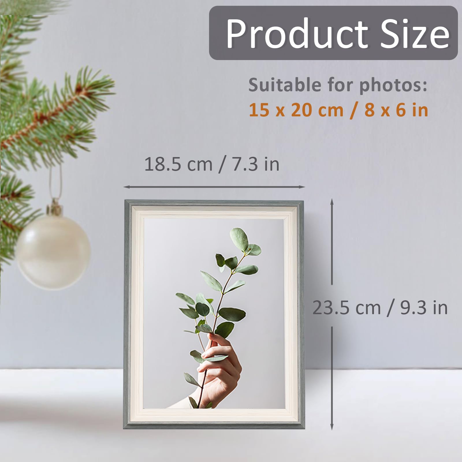 YoHyien 4 Pcs 8x6 Photo Frames, Desktop Free Standing Picture Frames 6x8 - Image 2