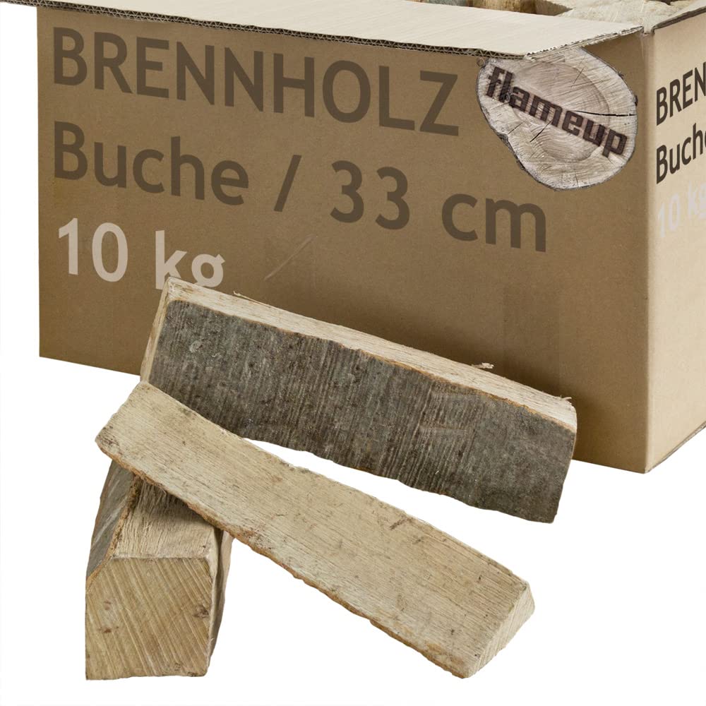 Drewno opałowe, drewno kominkowe, 10 kg, do pieca kominkowego, paleniska, grilla, drewno bukowe, polane, drewno, 33 cm