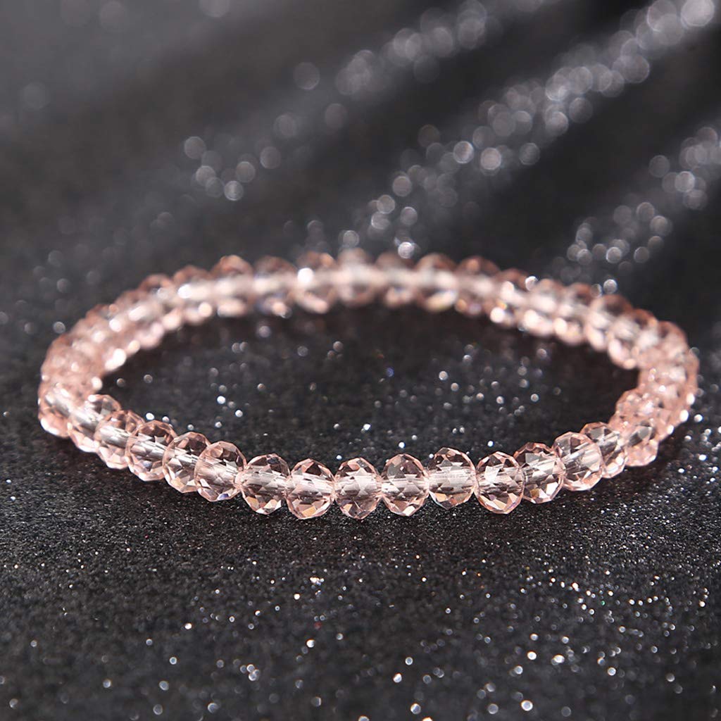 SAMOCO 12 braccialetti con perline di cristallo da 4 mm per donne e