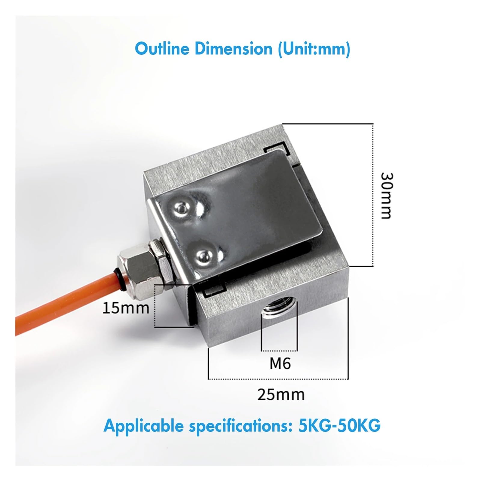 Load Cell 0-5KG Weight Sensor+Indicator Display,Test Tension and Compression Force Weight Pressure Sensor
