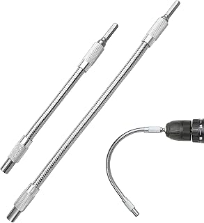 2 Pcs Flexible Drill Bit Extension - 1/4" Magnetic Hex Soft Shafts for Tight Spaces and Home Repairs, Bendable Screwdriver Extenders for DIY and Automotive, Compatible with Impact and Manual Drivers