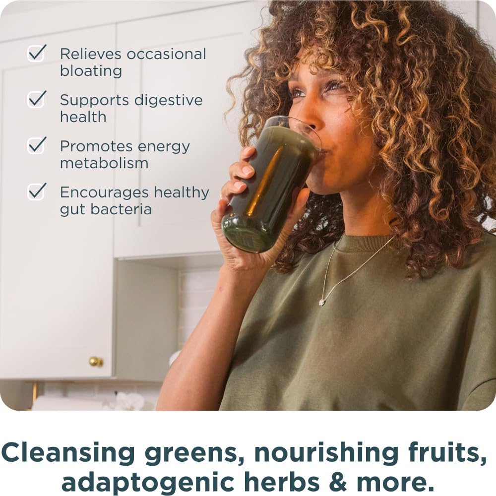 Ancient Nutrition Organic SuperGreens Bloat Relief, Digestive Enzymes, Prebiotic Fiber & Probiotics, Supports Bloat Relief & Digestive Health, 25 Superfoods, Citrus Apple, 25 Servings - Image 4