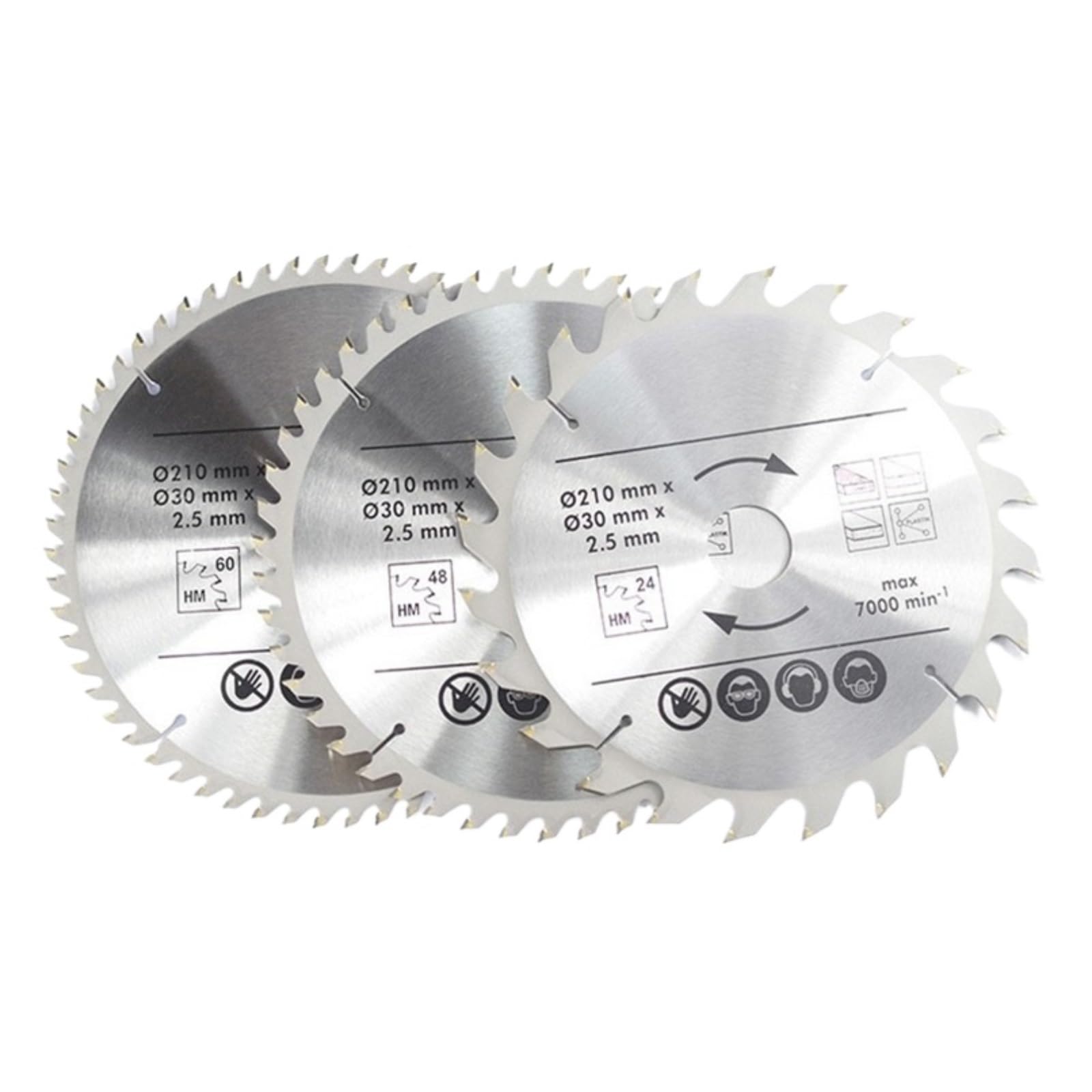 Brzeszczot do cięcia metalu 1PC TCT 210mm brzeszczot do drewna 24T/48T/60T/80T tarcza cięcia z końcówką węglikową narzędzia obróbki(210mmx30x60T)