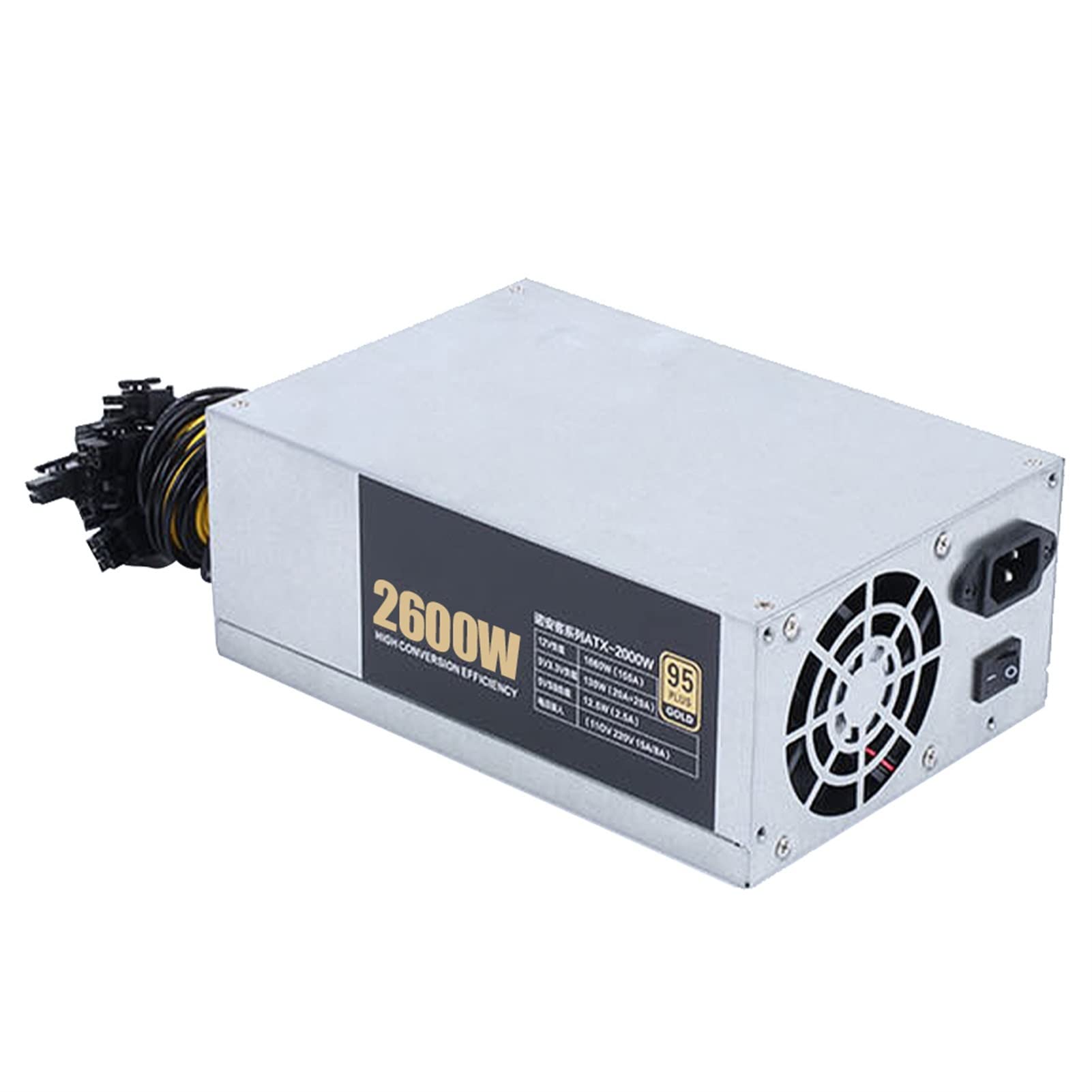Alimentation ETH 2600W résout les pannes de courant de votre rig Bitcoin multi-GPU 2U - 8
