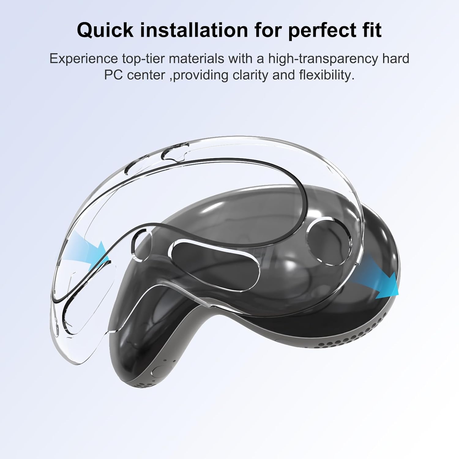 Rc-Z Screen Protector Case for Apple Vision Pro, Hard PC Bumper & Tempered Glass Protective Cover Full Face Cover for Vision Pro VR Headset 2024 Accessories, Silver