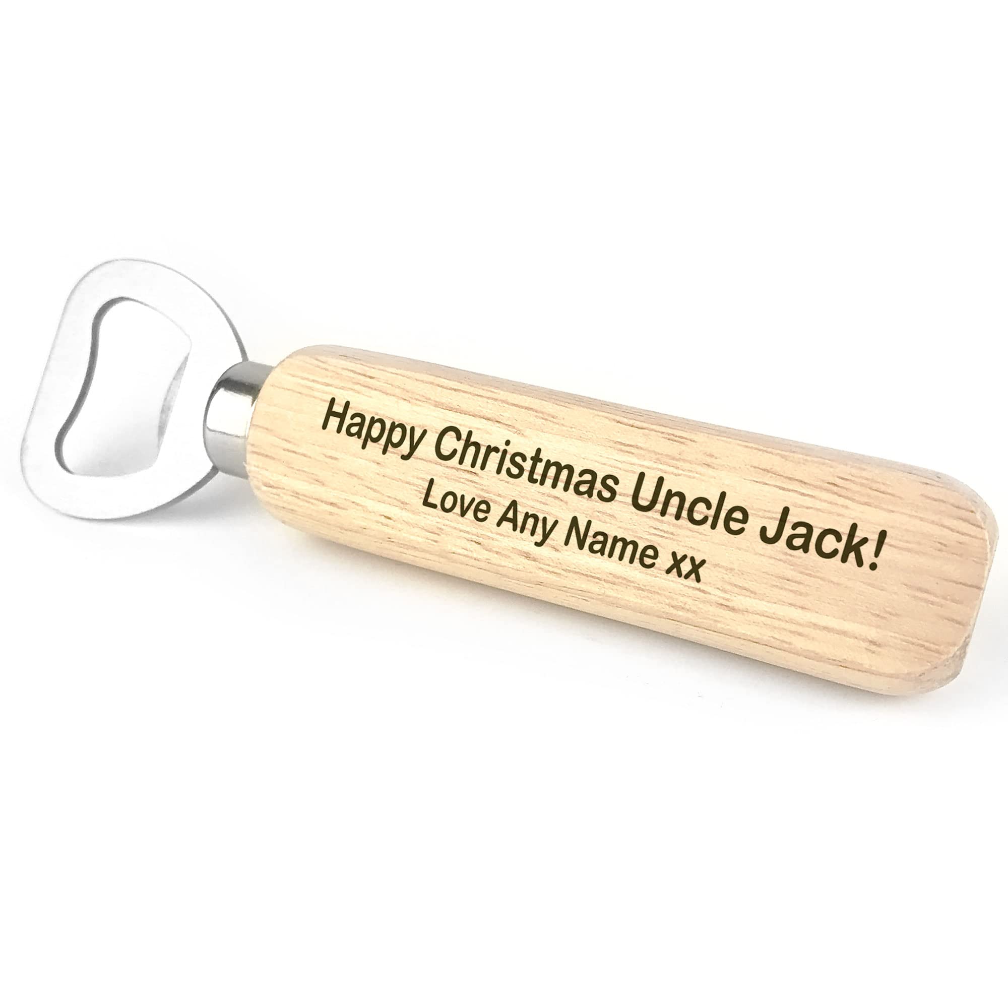 Novelty Christmas for Uncle Personalised Bottle Opener Thank You Gift for Men