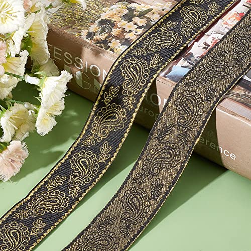 Ph Pandahall 10.9 Yards Embroidered Ribbon, 1.1 Inch Ethnic Jacquard Ribbon Vintage Ribbon Fabric Trim Fringe For Sewing Crafting Home Decor Wedding Diy Clothing Accessories #TOP3