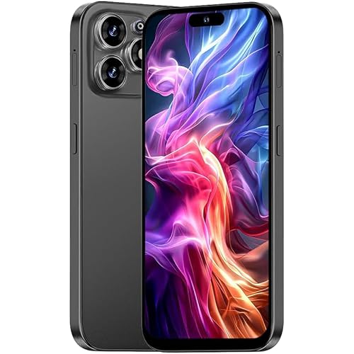 Unlocked 3G Mobile Phone, 6.6-inch Screen 16GB ROM (SD to 128GB), Dual SIM Dual Cameras, Android 10.0 OS, Face ID Cell Phones (Black)