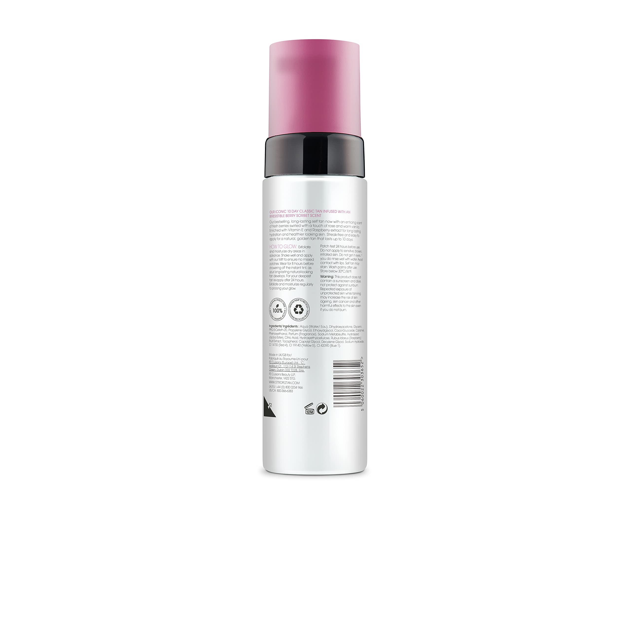 Mousse bronceadora y sorbete de bayas