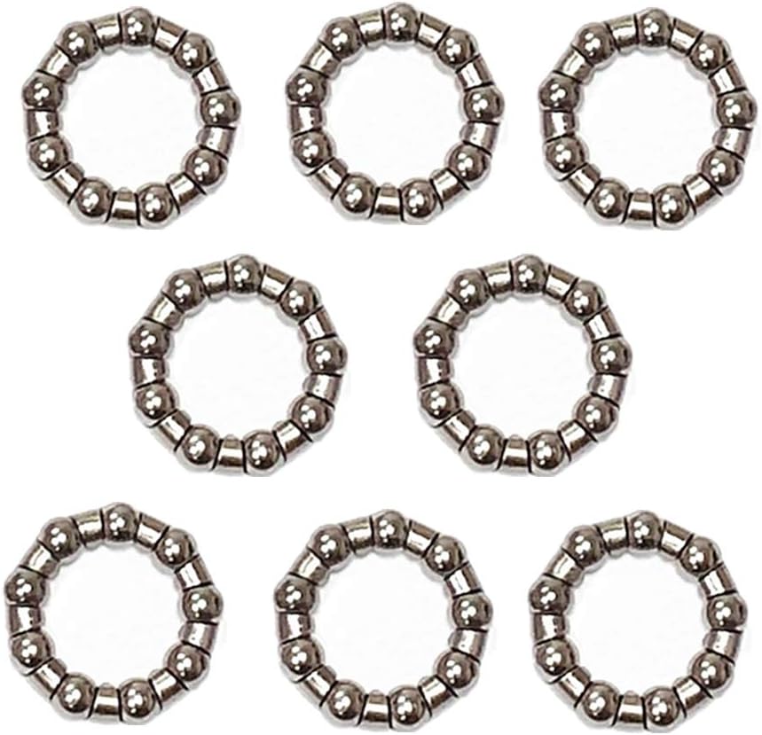 wiiAiloo 8 Pcs Caged Precision Bearings Bicycle Bearing