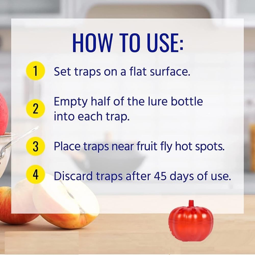 SANTALON Eco-Friendly Gnat Trap Catcher - Reusable Pumpkin-Shaped Fruit Fly Killer for Home & Kitchen, Durable PVC, Easy-to-Use Indoor & Outdoor Fly Trap 3