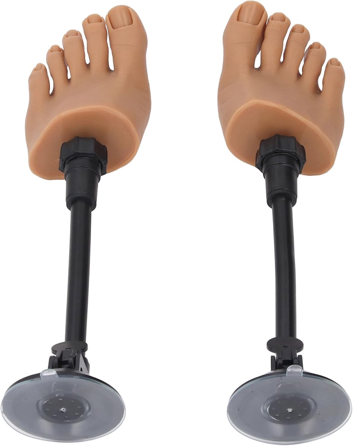 Manicure Silicone Foot Manikin with Stand, Bendable Flexible Lifelike Nail Practice Foot Model for Nail Art Training, Includes Toe Separators and Nail Tips for Home or