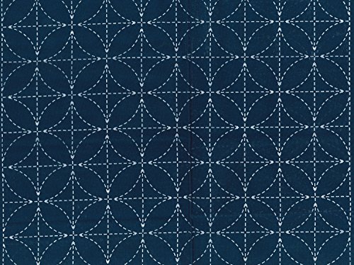 Sashiko fabric indigo dyeing 8 flower