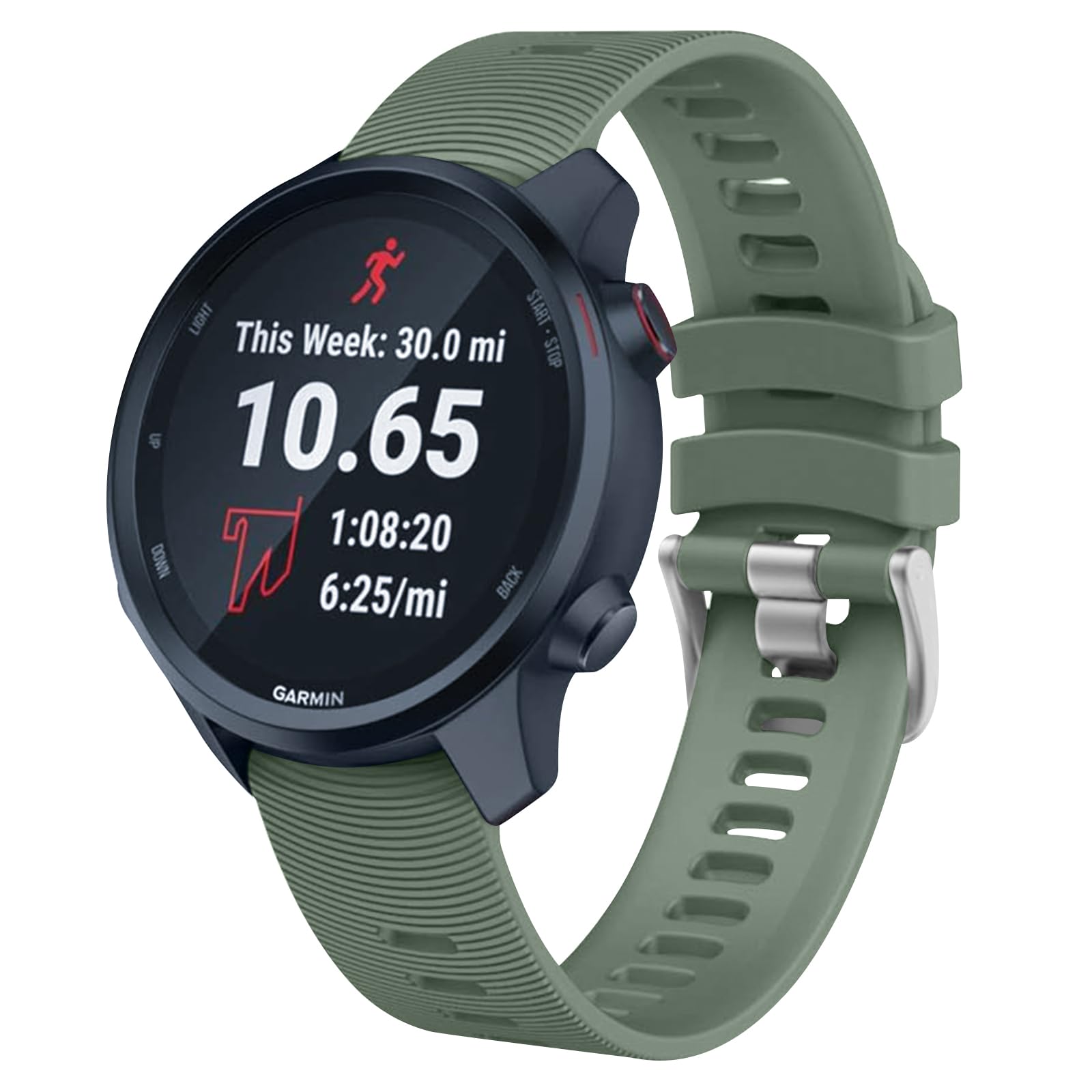 Tobfit 20mm Straps Compatible with Garmin Forerunner 165/165 Music, Forerunner 55/158,245/245 Music, 645/645 Music Band for Women Men, Silicone Strap for Garmin Watch-picture-23
