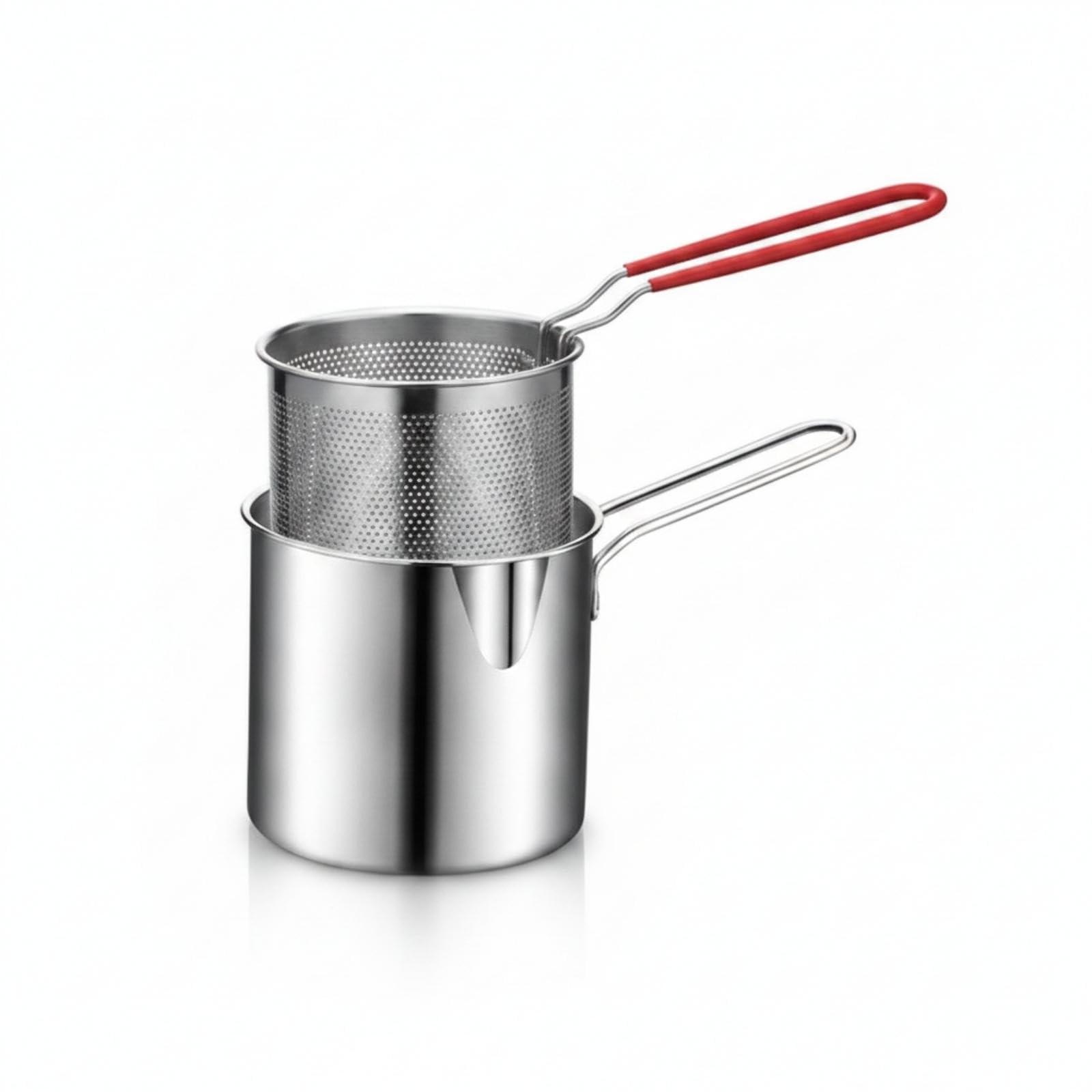 Deep Fryer Pot with Basket and Lid Stainless Steel Deep | Deep Fryer Pot with Basket and Lid Stainless Steel Cooktop for Singles Couples Camping 304-image-38