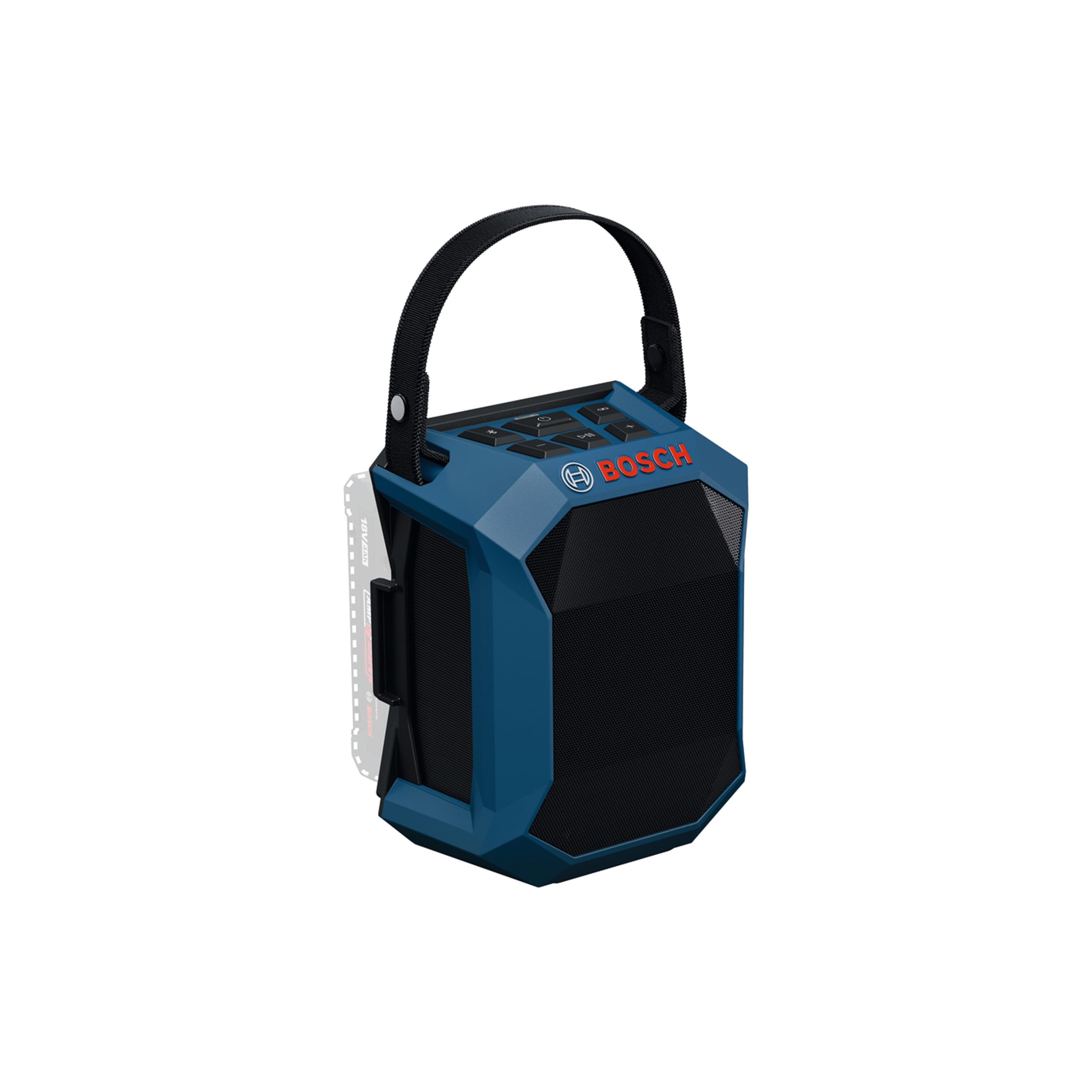 Bosch Professional 18V Gpb 18V-1 C Bluetooth Speaker Body Only In Black/Blue