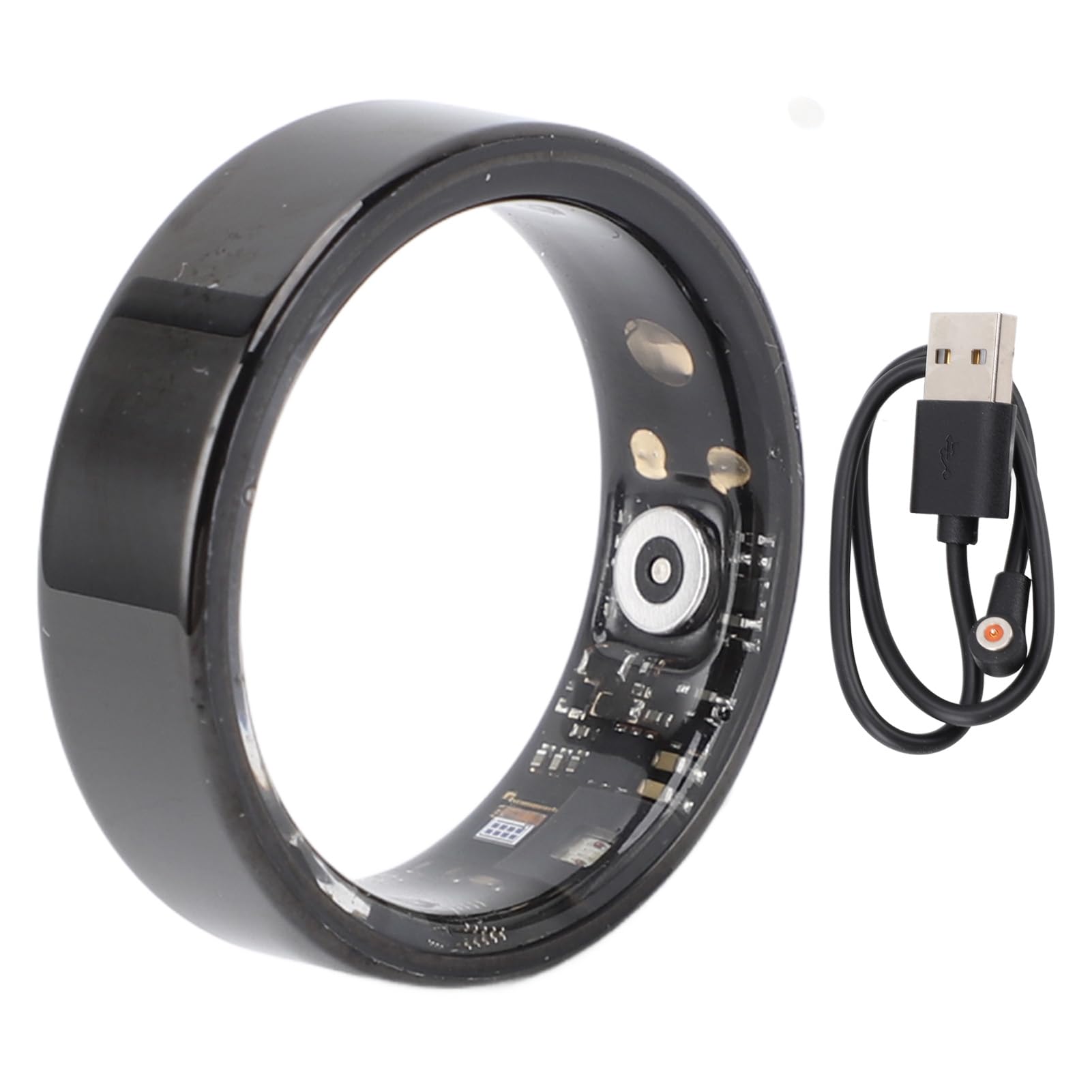 Smart Ring Health Tracker, Suivi du Sommeil, Anneaux de santé Portables, Anneaux de Suivi de la Condition Physique, avec Plusieurs Modes, Noir (Taille 13)