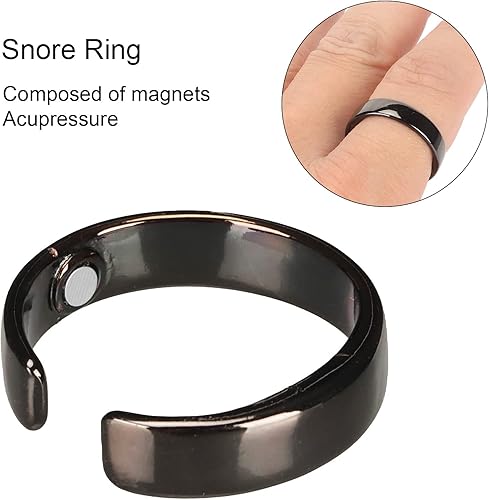 Miniatura 3 de Anillo de prevención de ronquidos para hombres y mujeres, ajustable, para aliviar la fatiga y dormir, anillo magnético de acupresión