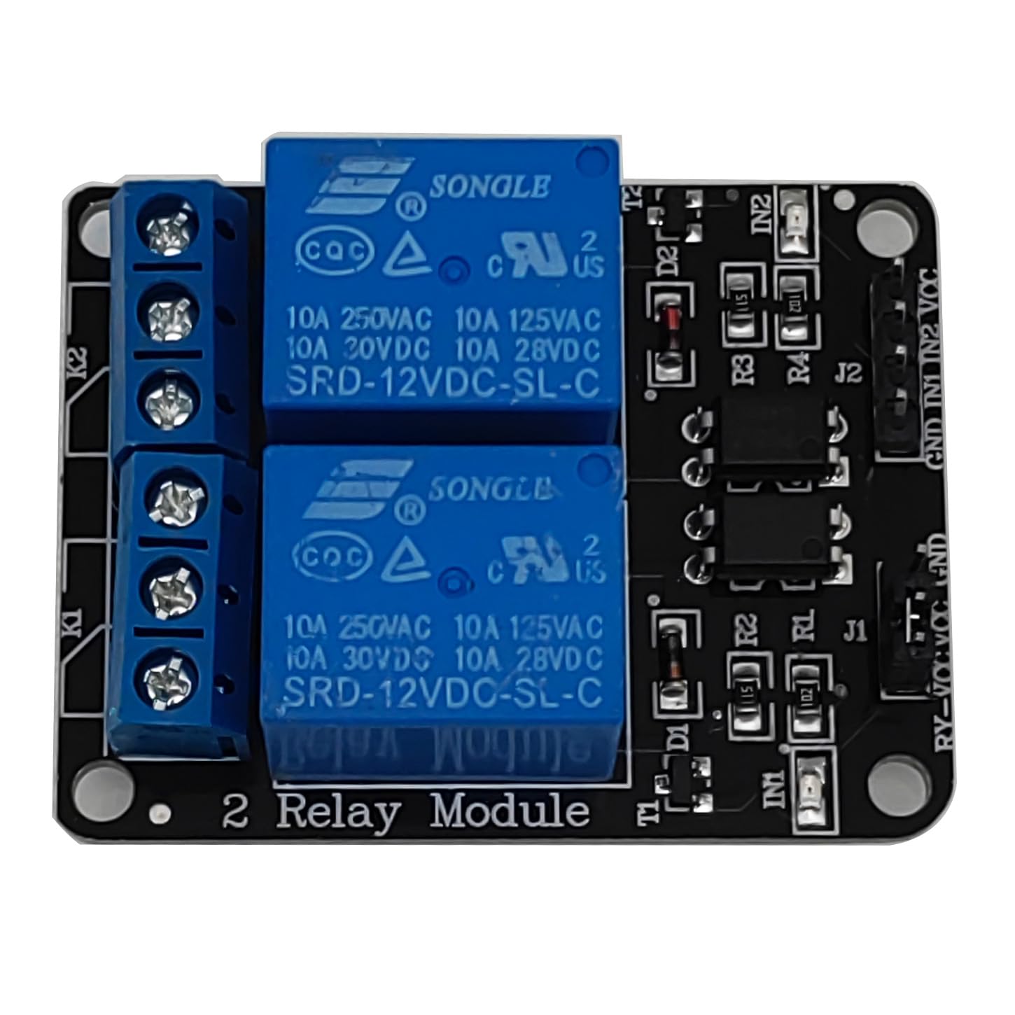 GTIWUNG Pack Of 4 2 Channel 5 V Relay Module, Relay Module 5 V, 2 - View #7