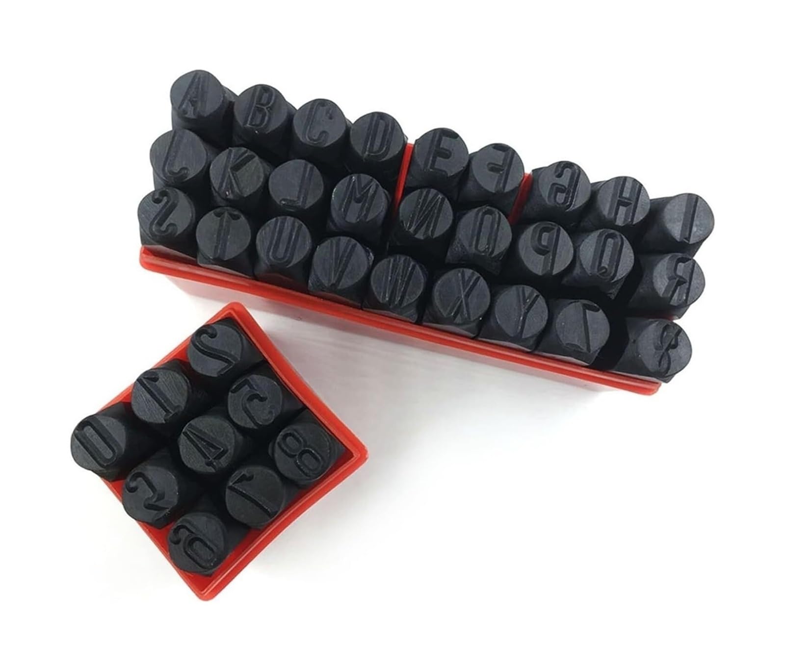Metal Stamping Tool Set, Steel Letter Number Stamp Punch Set 2-12.5mm with Case for Jewelry Leather(3mm Number)