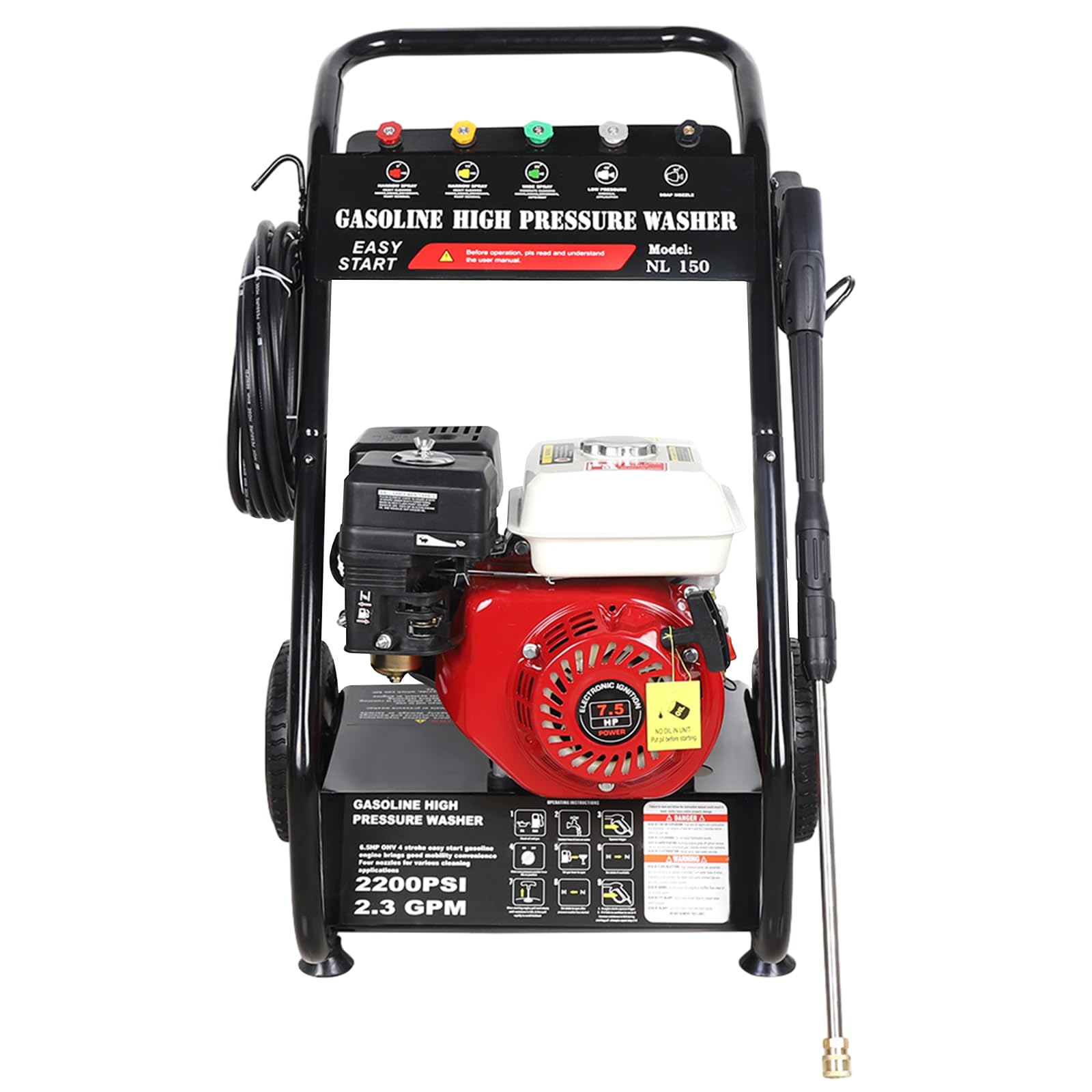 7.5 HP Gasoline High Pressure Cleaner 3400r/min High Pressure Cleaner Thermal High Pressure Cleaners High Pressure Cleaning Machine