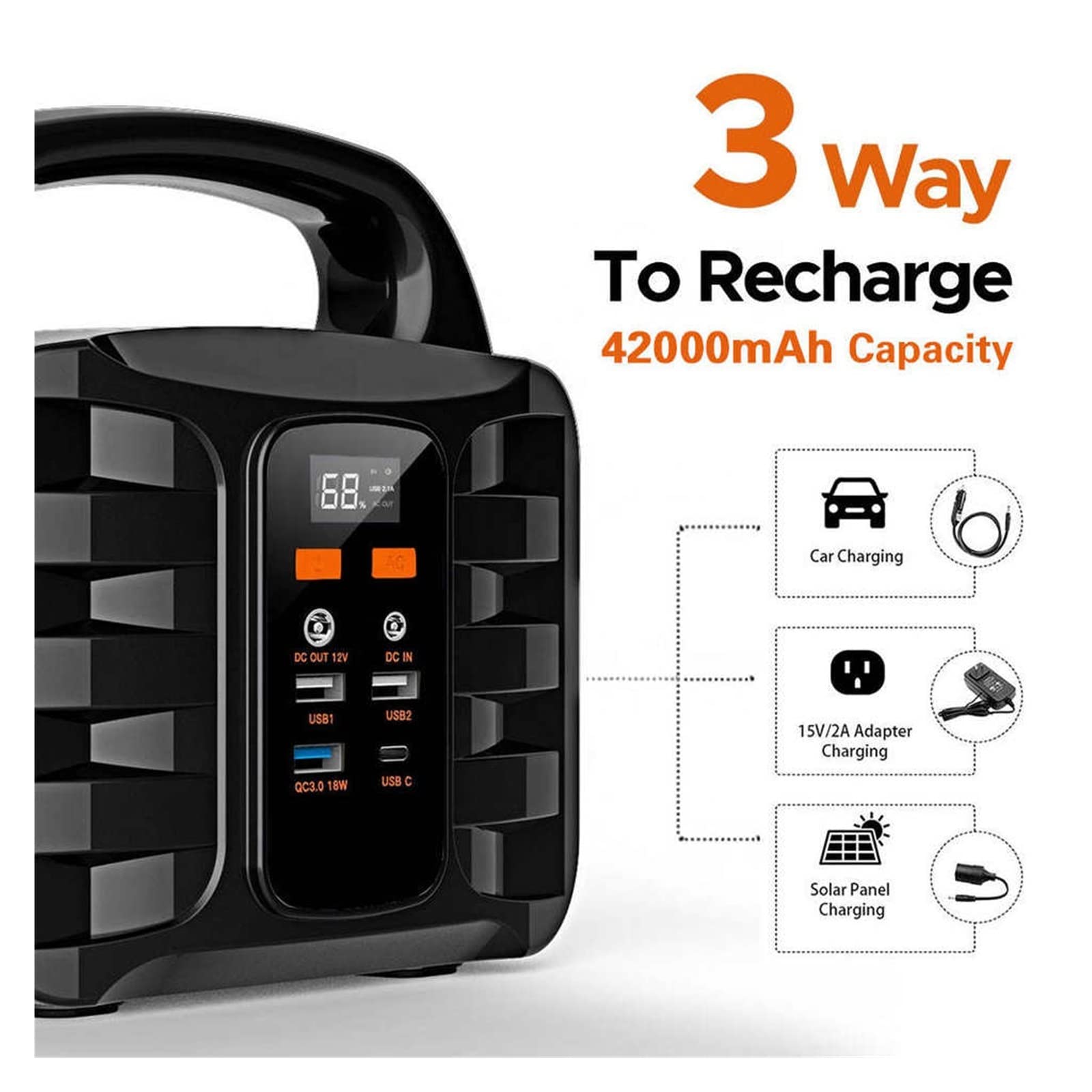 Portable Power Bank 110V 220V Power Station 100W Générateur Solaire Dc Powerstation Lifepo4 pour Camping en Plein Air Batterie (Color : POWERSTATION-T, Size : 220V_UK)