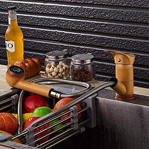 Vintage Brown Entfernen Sie Den Handmixer Handbrausebatterie, Hot & Cold Wasserhahn Spüle, Wasserhahn Küche 360 ​​° Schwenkbar