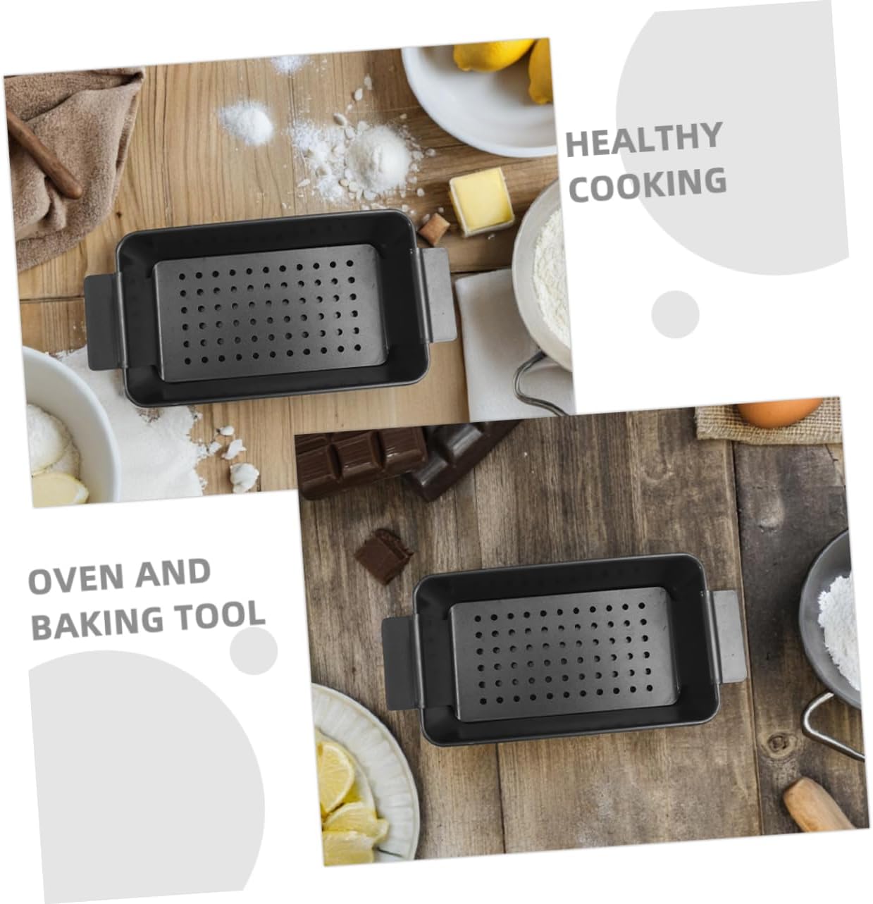 ULTECHNOVO 2pcs Non-stick Bread Baking Pan Sandwich Molds Cake Baking Moulds Toast Tray Lid Bread Tools Accessories for Cooking Heavy Duty Healthier Meal