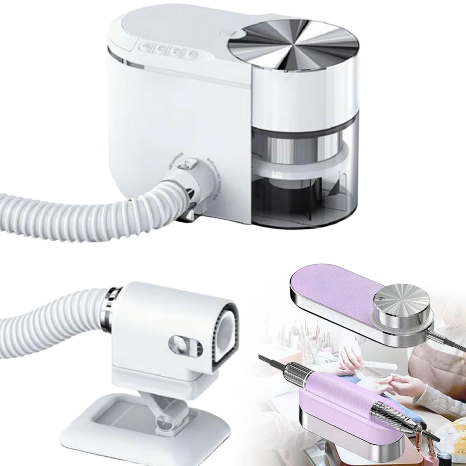 Colector de polvo de uñas eléctrico turbo sin escobillas para manicura