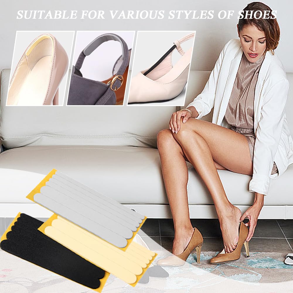 9 Piezas Almohadillas Adhesivas para el Talón, Protectores de Pies para Zapatos Correas Acolchadas para Mujer Correas de Talón Finas para Tacones Altos para Aliviar el Dolor de Pies