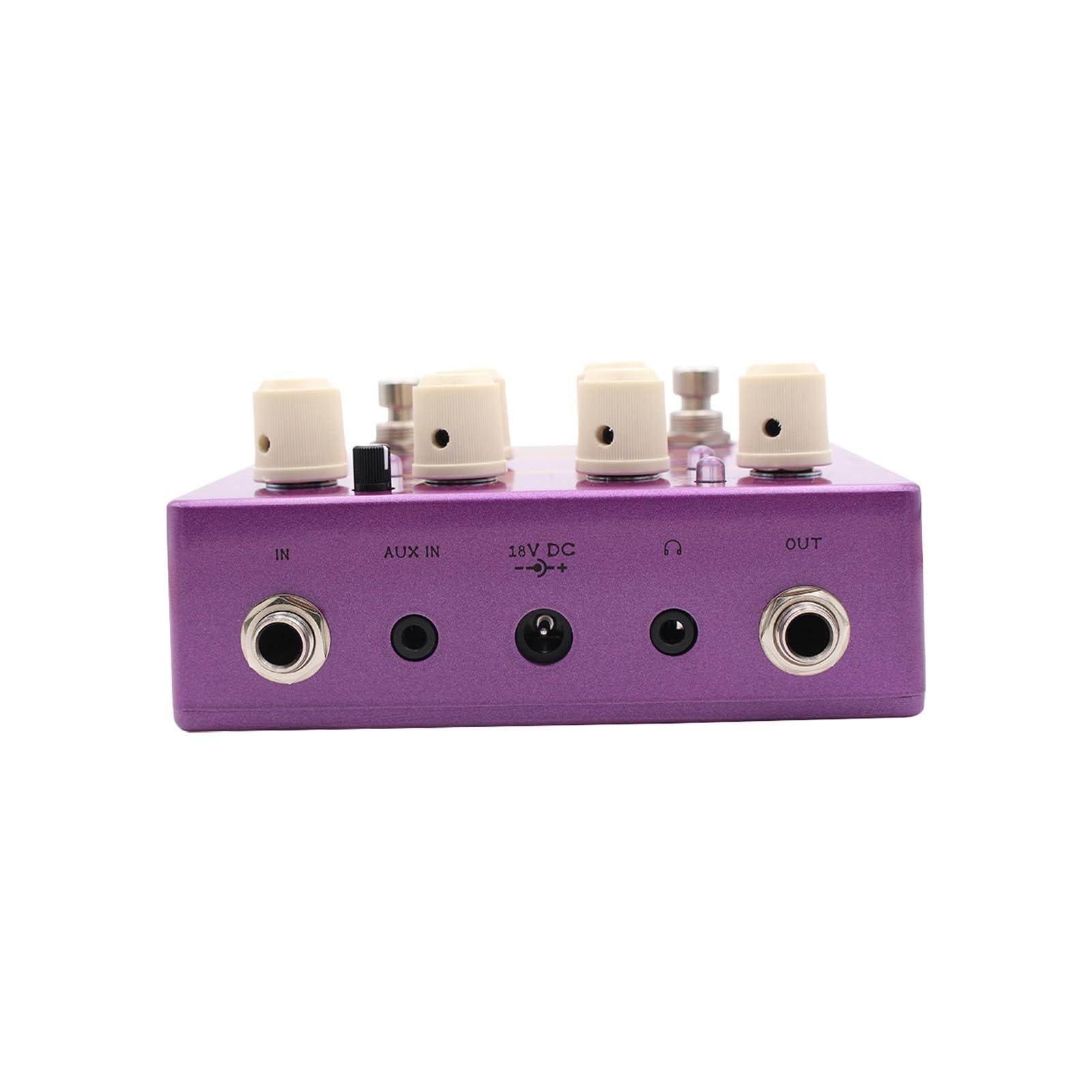 Gamma Bass Preamp Efekt Pedałowy Czysty Dźwięk Dynamiczny Ton True Bypass Fioletowy