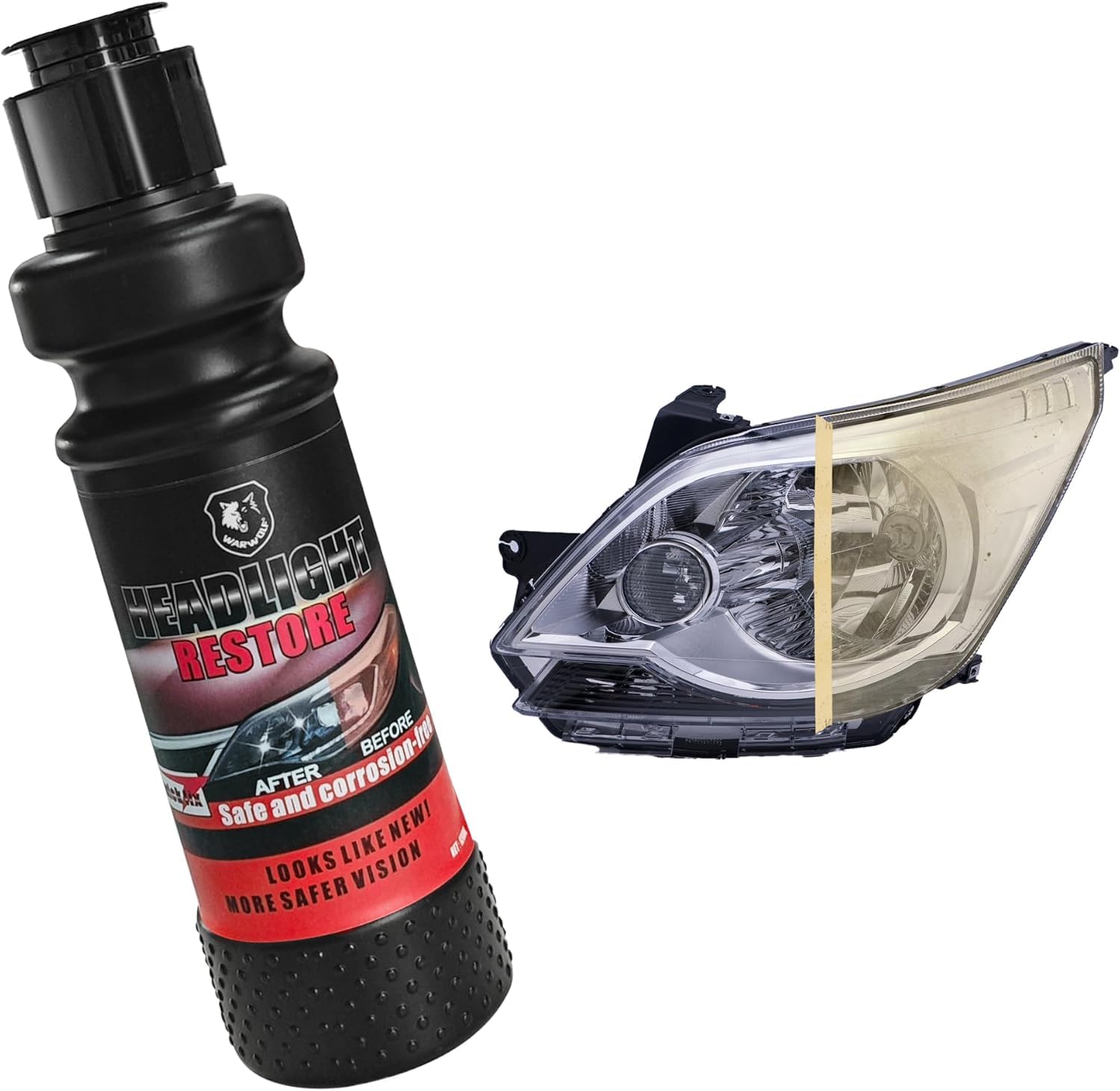 Crystal Headlight Kit – Easy Scratch & Dirt Removal, Long-Lasting Headlight Restoration,100ml Cleaner, Application Sponge & Cloth Included-image-25