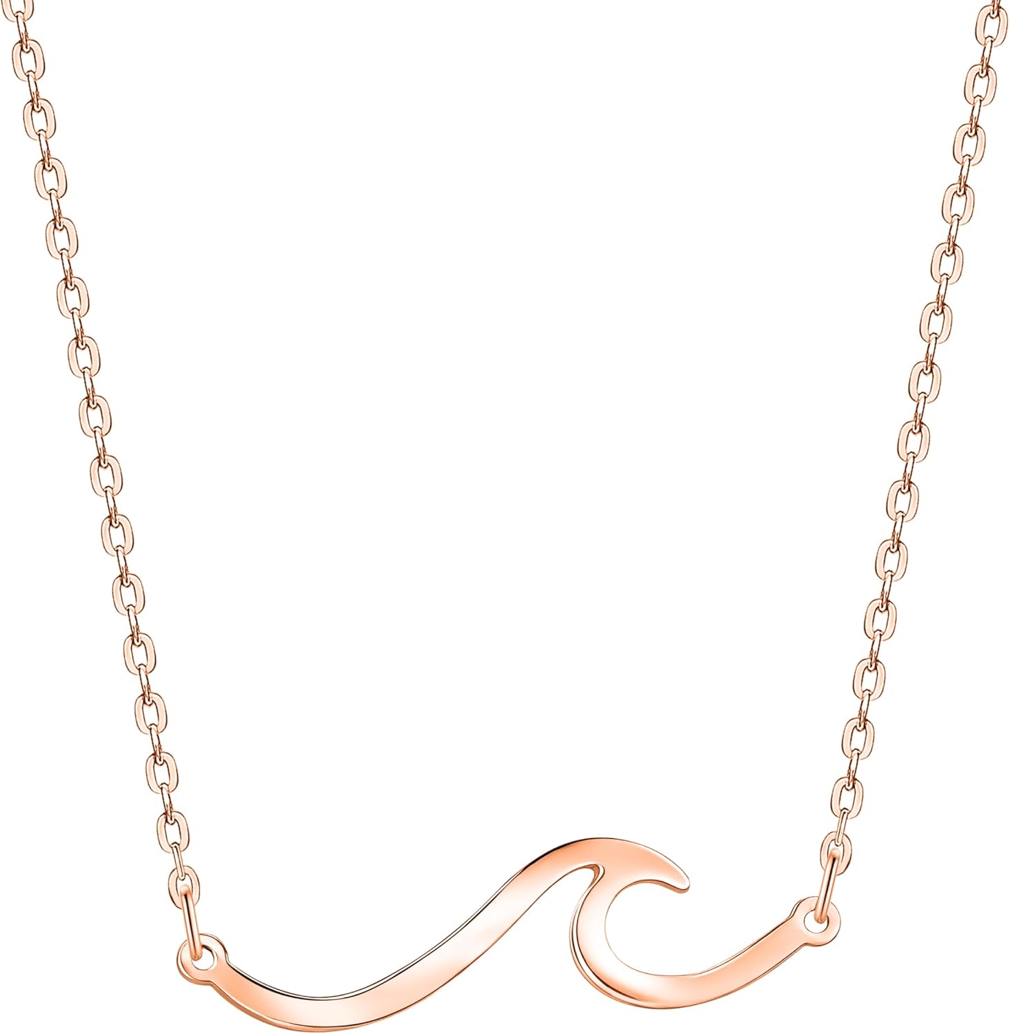 18K Gold Plated Dainty Necklace for Women Layered Handmade Simple Chain Tiny Pendant for Birthday Gift Adjustable Chain Long